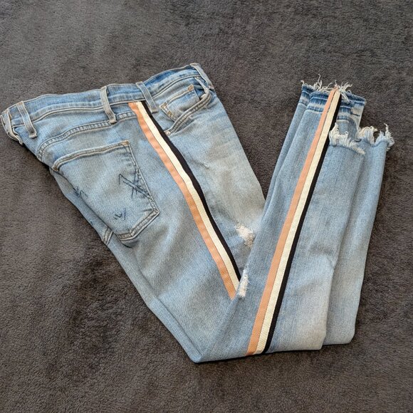 McGuire Ibiza Side Stripe Ribbon Jeans, Size 24 - Picture 4 of 7